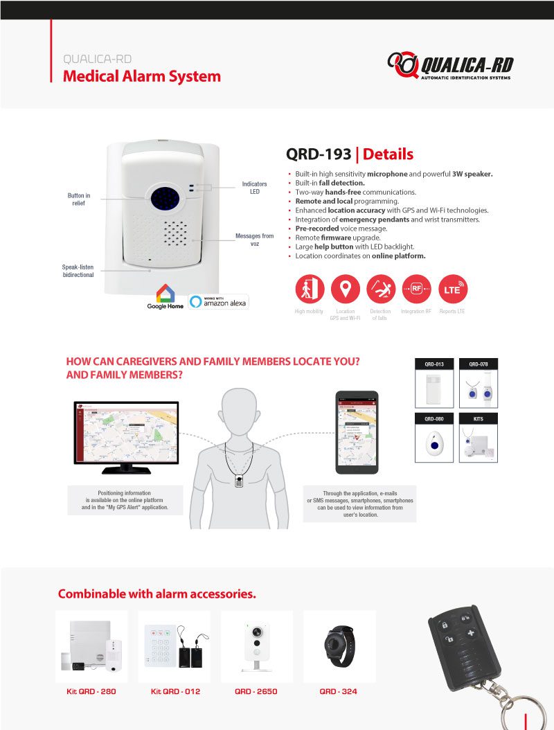 QUALICA RD Medical Alarm Remote assistance